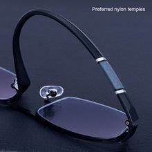 Load image into Gallery viewer, Half Frame Blue Light Blocking Glasses Flat Glasses Fashion Comfortable Transparent Glasses Anti Radiation Glasses For Men