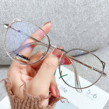 Load image into Gallery viewer, Cute Anti Blue Light Glasses Metal Glasses Frame Flat Glasses Fashion Comfortable Transparent Glasses For Women