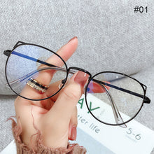 Load image into Gallery viewer, Cute Anti Blue Light Glasses Metal Glasses Frame Flat Glasses Fashion Comfortable Transparent Glasses For Women