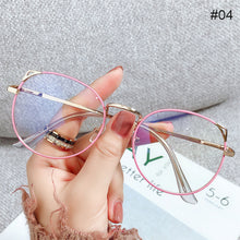 Load image into Gallery viewer, Cute Anti Blue Light Glasses Metal Glasses Frame Flat Glasses Fashion Comfortable Transparent Glasses For Women