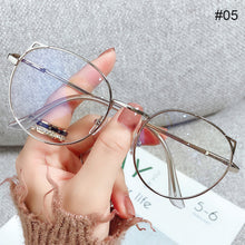 Load image into Gallery viewer, Cute Anti Blue Light Glasses Metal Glasses Frame Flat Glasses Fashion Comfortable Transparent Glasses For Women