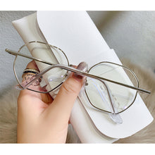 Load image into Gallery viewer, Art Retro Polygon Anti Blue Light Glasses Metal Frame Flat Glasses Fashion Comfortable Transparent Glasses For Women Men