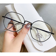 Load image into Gallery viewer, Art Retro Polygon Anti Blue Light Glasses Metal Frame Flat Glasses Fashion Comfortable Transparent Glasses For Women Men