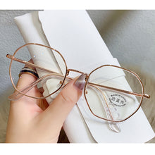 Load image into Gallery viewer, Art Retro Polygon Anti Blue Light Glasses Metal Frame Flat Glasses Fashion Comfortable Transparent Glasses For Women Men