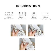 Load image into Gallery viewer, Art Retro Polygon Anti Blue Light Glasses Metal Frame Flat Glasses Fashion Comfortable Transparent Glasses For Women Men