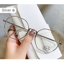 Load image into Gallery viewer, Art Retro Polygon Anti Blue Light Glasses Metal Frame Flat Glasses Fashion Comfortable Transparent Glasses For Women Men