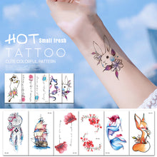 Load image into Gallery viewer, Temporary Colorful Small Fresh Tattoo Stickers Waterproof Long-lasting Tattoo Stickers Fashion Body Art Tattoo Stickers
