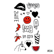 Load image into Gallery viewer, Personalized Fashion Colorful Small Fresh Tattoo Stickers Waterproof Long-lasting Tattoo Stickers Temporary Body Art Tattoo