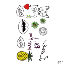 Load image into Gallery viewer, Personalized Fashion Colorful Small Fresh Tattoo Stickers Waterproof Long-lasting Tattoo Stickers Temporary Body Art Tattoo