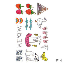 Load image into Gallery viewer, Personalized Fashion Colorful Small Fresh Tattoo Stickers Waterproof Long-lasting Tattoo Stickers Temporary Body Art Tattoo