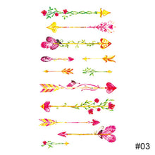 Load image into Gallery viewer, Colorful Small Fresh Tattoo Stickers Waterproof Long-lasting Tattoo Stickers Temporary Arm Leg Chest Body Art Tattoo Stickers