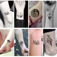 Load image into Gallery viewer, Fashion Black Small Fresh Tattoo Stickers Waterproof Long-lasting Tattoo Stickers Temporary Arm Leg Chest Body Art Tattoo