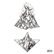 Load image into Gallery viewer, Fashion Black Small Fresh Tattoo Stickers Waterproof Long-lasting Tattoo Stickers Temporary Arm Leg Chest Body Art Tattoo
