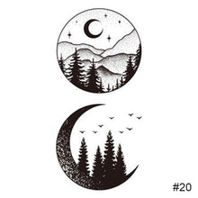 Load image into Gallery viewer, Fashion Black Small Fresh Tattoo Stickers Waterproof Long-lasting Tattoo Stickers Temporary Arm Leg Chest Body Art Tattoo