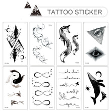 Load image into Gallery viewer, Black Small Fresh Tattoo Stickers Waterproof Long Lasting Temporary Tattoo Stickers Body Art Tattoo Stickers For Women Men