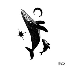 Load image into Gallery viewer, Black Small Fresh Tattoo Stickers Waterproof Long Lasting Temporary Tattoo Stickers Body Art Tattoo Stickers For Women Men