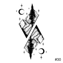 Load image into Gallery viewer, Black Small Fresh Tattoo Stickers Waterproof Long Lasting Temporary Tattoo Stickers Body Art Tattoo Stickers For Women Men