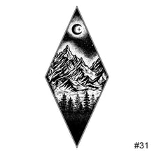 Load image into Gallery viewer, Black Small Fresh Tattoo Stickers Waterproof Long Lasting Temporary Tattoo Stickers Body Art Tattoo Stickers For Women Men