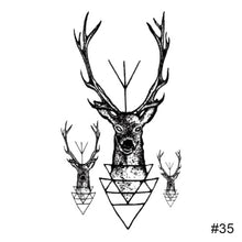 Load image into Gallery viewer, Black Small Fresh Tattoo Stickers Waterproof Long Lasting Temporary Tattoo Stickers Body Art Tattoo Stickers For Women Men