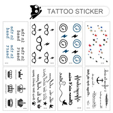 Load image into Gallery viewer, Black Small Fresh Tattoo Stickers Waterproof Long Lasting Temporary Tattoo Stickers Arm Leg Chest Body Art Tattoo Stickers