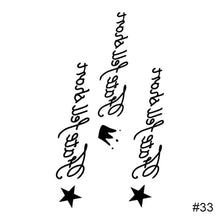 Load image into Gallery viewer, Black Small Fresh Tattoo Stickers Waterproof Long Lasting Temporary Tattoo Stickers Arm Leg Chest Body Art Tattoo Stickers