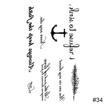 Load image into Gallery viewer, Black Small Fresh Tattoo Stickers Waterproof Long Lasting Temporary Tattoo Stickers Arm Leg Chest Body Art Tattoo Stickers