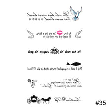 Load image into Gallery viewer, Black Small Fresh Tattoo Stickers Waterproof Long Lasting Temporary Tattoo Stickers Arm Leg Chest Body Art Tattoo Stickers