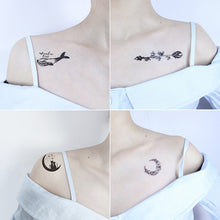 Load image into Gallery viewer, Simple Black Small Fresh Tattoo Stickers Waterproof Long Lasting Tattoo Stickers Arm Leg Chest Body Art Tattoo Stickers