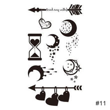 Load image into Gallery viewer, Simple Black Small Fresh Tattoo Stickers Waterproof Long Lasting Tattoo Stickers Arm Leg Chest Body Art Tattoo Stickers