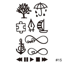 Load image into Gallery viewer, Simple Black Small Fresh Tattoo Stickers Waterproof Long Lasting Tattoo Stickers Arm Leg Chest Body Art Tattoo Stickers