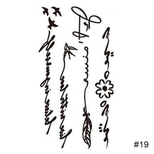 Load image into Gallery viewer, Simple Black Small Fresh Tattoo Stickers Waterproof Long Lasting Tattoo Stickers Arm Leg Chest Body Art Tattoo Stickers