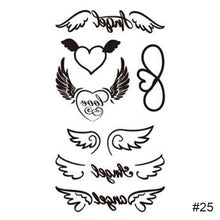 Load image into Gallery viewer, Simple Black Small Fresh Tattoo Stickers Waterproof Long Lasting Tattoo Stickers Arm Leg Chest Body Art Tattoo Stickers