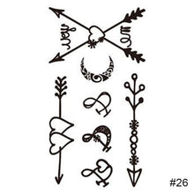 Load image into Gallery viewer, Simple Black Small Fresh Tattoo Stickers Waterproof Long Lasting Tattoo Stickers Arm Leg Chest Body Art Tattoo Stickers