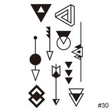 Load image into Gallery viewer, Simple Black Small Fresh Tattoo Stickers Waterproof Long Lasting Tattoo Stickers Arm Leg Chest Body Art Tattoo Stickers
