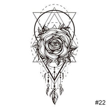 Load image into Gallery viewer, Fashion Black Small Fresh Tattoo Stickers Waterproof Long Lasting Tattoo Stickers Body Art Tattoo Temporary Tattoo Stickers