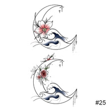 Load image into Gallery viewer, Colorful Small Fresh Tattoo Stickers Waterproof Long Lasting Tattoo Stickers Body Art Paste Painting Tattoo For Women Men