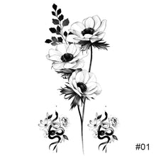 Load image into Gallery viewer, Small Fresh Black Tattoo Stickers Waterproof Long Lasting Tattoo Stickers Arm Leg Chest Body Art Paste Painting Tattoo