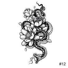 Load image into Gallery viewer, Temporary Small Fresh Black Tattoo Stickers Waterproof Long Lasting Tattoo Stickers Arm Leg Chest Body Art Tattoo