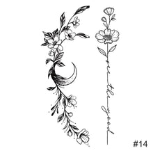 Load image into Gallery viewer, Temporary Small Fresh Black Tattoo Stickers Waterproof Long Lasting Tattoo Stickers Arm Leg Chest Body Art Tattoo