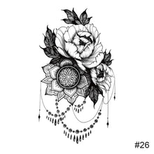Load image into Gallery viewer, Temporary Small Fresh Black Tattoo Stickers Waterproof Long Lasting Tattoo Stickers Arm Leg Chest Body Art Tattoo