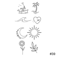 Load image into Gallery viewer, Temporary Small Fresh Black Tattoo Stickers Waterproof Long Lasting Tattoo Stickers Arm Leg Chest Body Art Tattoo