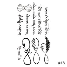 Load image into Gallery viewer, Small Fresh Tattoo Stickers Waterproof Long Lasting Tattoo Stickers Arm Leg Chest Body Art Tattoo For Women Men