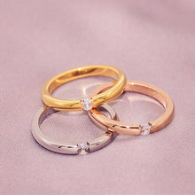 Load image into Gallery viewer, Popular Fashion Stainless Steel Diamond Ring Couple Ring Micro Set Zircon Ring Simple Design for Women Men