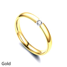 Load image into Gallery viewer, Popular Fashion Stainless Steel Diamond Ring Couple Ring Micro Set Zircon Ring Simple Design for Women Men