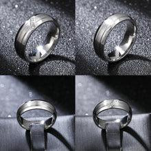 Load image into Gallery viewer, 6mm Titanium Stainless Steel Wedding Ring Shining Cubic Zircon Rings for Couple Women Men Valentine's Gift