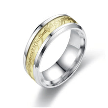 Load image into Gallery viewer, Fashion Luminous Ring Retro Stainless Steel Finger Ring 8mm Glowing In Dark Couple Fluorescent Rings Wedding Bands Jewelry For Women Men Gift