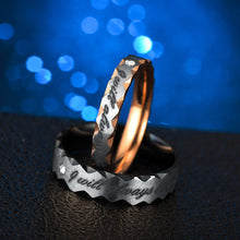 Load image into Gallery viewer, Titanium Steel Ring Couple Stainless Steel Zircon Ring 4mm 6mm Hand Jewelry Simple Design Wedding Rings for Women Men