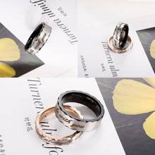 Load image into Gallery viewer, Titanium Steel Ring Couple Stainless Steel Zircon Ring 4mm 6mm Hand Jewelry Simple Design Wedding Rings for Women Men