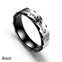 Load image into Gallery viewer, Titanium Steel Ring Couple Stainless Steel Zircon Ring 4mm 6mm Hand Jewelry Simple Design Wedding Rings for Women Men