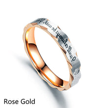 Load image into Gallery viewer, Titanium Steel Ring Couple Stainless Steel Zircon Ring 4mm 6mm Hand Jewelry Simple Design Wedding Rings for Women Men